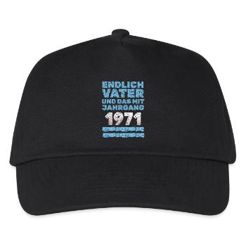 Vater 1971 - Kinder Basecap - Schwarz - Vorne