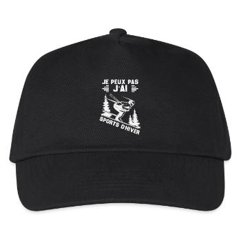 I Can't I Have Winter Sports - Kids’ Baseball Cap - black - Front