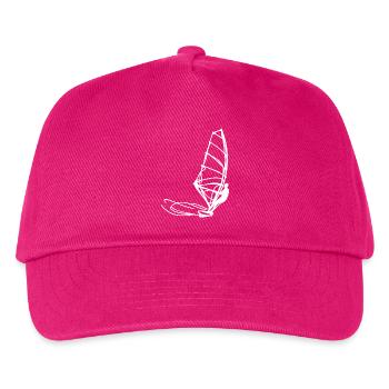 Windsurfer Drawing - Kids’ Baseball Cap - fuchsia - Front