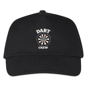 Darts Dart Crew Darter Dartmannschaft - Kinder Basecap - Schwarz - Vorne