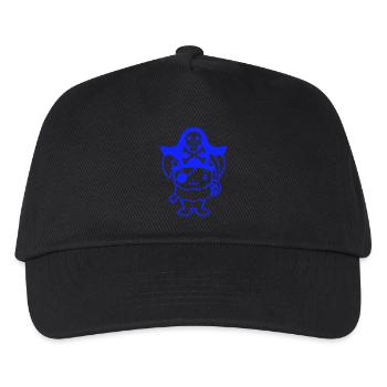 Kleiner süßer Hase Kaninchen Kapitän Augenklappe - Kinder Basecap - Schwarz - Vorne