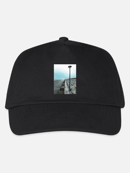 Baltrum Strandpromenade - Kinder Basecap - Schwarz