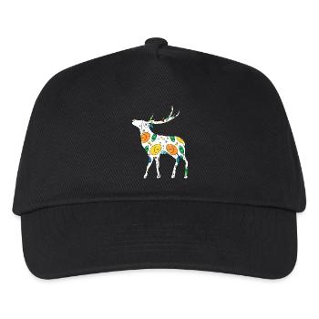 Hirsch - Kinder Basecap - Schwarz - Vorne