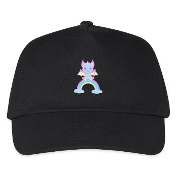 cute bat bats - Kids’ Baseball Cap - black - Front