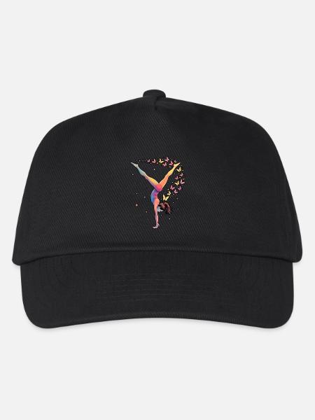 Gymnastik Geschenk Damen Mädchen - Kinder Basecap - Schwarz