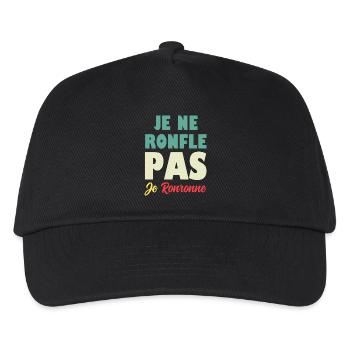 Ich schnarche nicht, ich schnurre - Kinder Basecap - Schwarz - Vorne