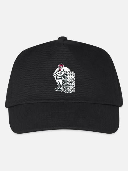 Lustiger lokaler Eierhändler Hühnerdesign - Kinder Basecap - Schwarz