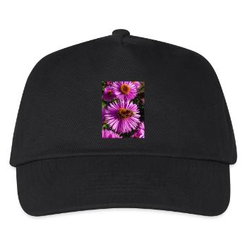 Italienische Gänseblümchen (auf Deutsch Berg-Aster Aster amellus - Kinder Basecap - Schwarz - Vorne
