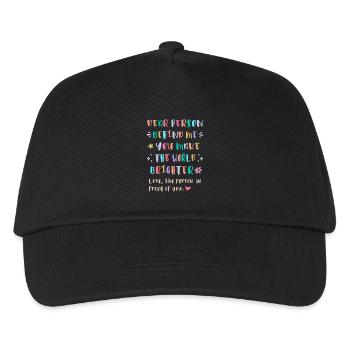 Spread Kindness Behind You - Kids’ Baseball Cap - black - Front
