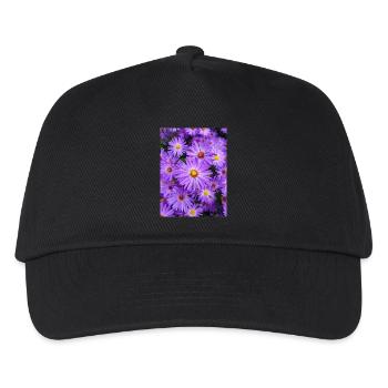 New England aster also hairy Michaelmas-daisy - Kids’ Baseball Cap - black - Front