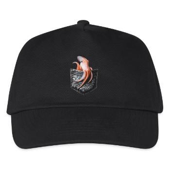 Tintenfisch - Kinder Basecap - Schwarz - Vorne