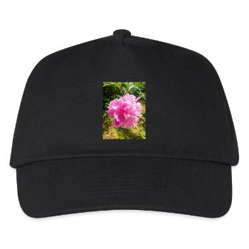Chinese Peony Chinesische Pfingsrose , Pfingstrose - Kinder Basecap - Schwarz - Vorne