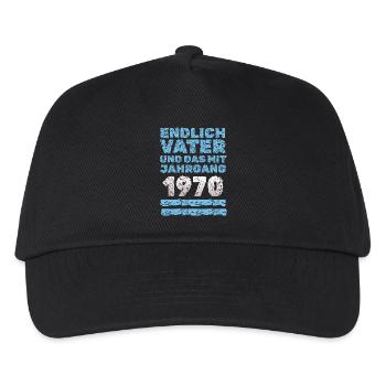 mit 1970 - Kinder Basecap - Schwarz - Vorne