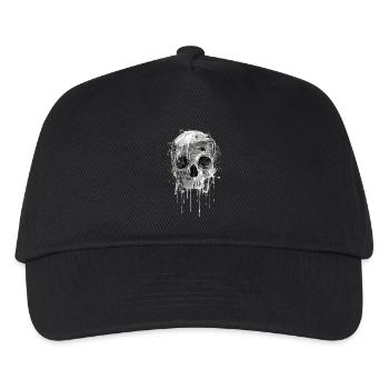 T-Shirt "Rebel Skull" - Kinder Basecap - Schwarz - Vorne