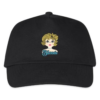 Retro Illustration Blonde - Kinder Basecap - Schwarz - Vorne