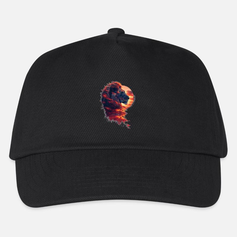 Löwe - Kinder Basecap - Schwarz