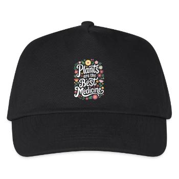 Vegetarisch Vegan Veggie Vegetarier - Kinder Basecap - Schwarz - Vorne