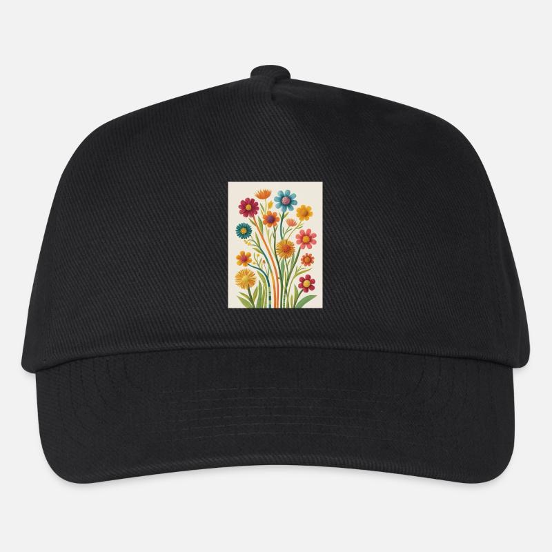 Blossoms of handicraft - Kids’ Baseball Cap - black
