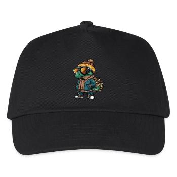 Dinosaur stegosaurus Cool Comic - Kids’ Baseball Cap - black - Front