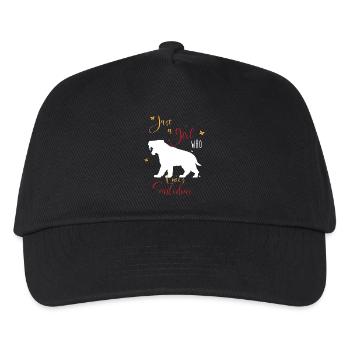 Sabre-toothed tiger - Kids’ Baseball Cap - black - Front