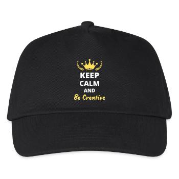 Keep Calm and Be Creative - Casquette de baseball Enfant - noir - Devant