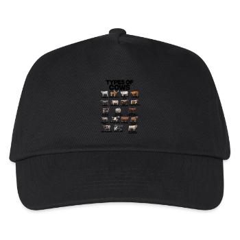Types Of Cows Cattle Of The World Cow Cattle Cows - Kids’ Baseball Cap - black - Front