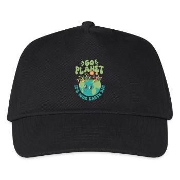 Go Planet It's Your Earth Day Planet Environmental - Kinder Basecap - Schwarz - Vorne
