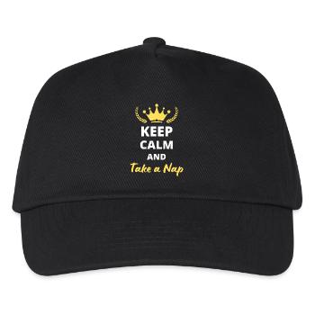 Keep Calm and Take a Nap - Kids’ Baseball Cap - black - Front