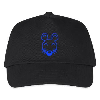Maus Mäuschen Süße Kleine Ratte Nager Freundlich - Kinder Basecap - Schwarz - Vorne
