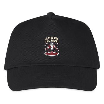 Je peux pas j'ai poker - Casquette de baseball Enfant - noir - Devant