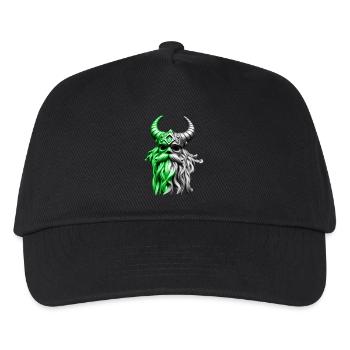 Vert Ragnar - Casquette de baseball Enfant - noir - Devant