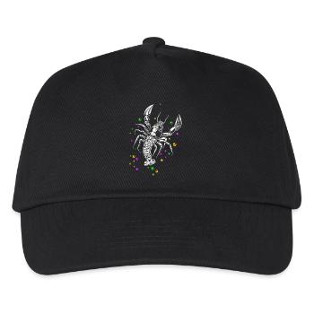 Mardi Gras HummerLanguste mit Beads - Kinder Basecap - Schwarz - Vorne