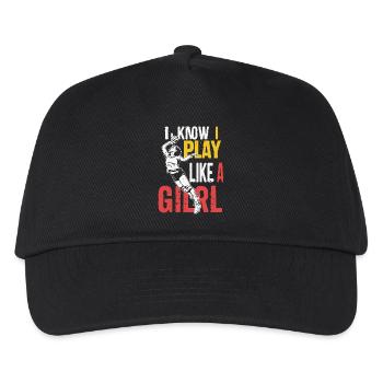 I Know I Play Like A Girl Volleyball for Teen Girl - Kids’ Baseball Cap - black - Front