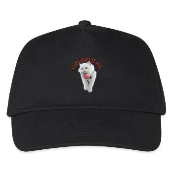 Sassy Cat - Kids’ Baseball Cap - black - Front