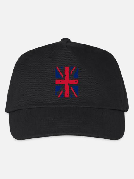 Englische Flagge - Kinder Basecap - Schwarz