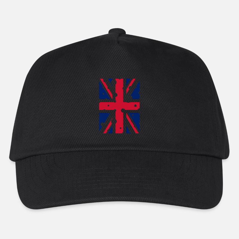 Englische Flagge - Kinder Basecap - Schwarz