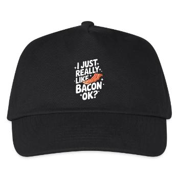 Bacon Frühstück Speck - Kinder Basecap - Schwarz - Vorne