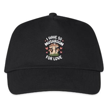 Pilz Pilze Funghi Champignon - Kinder Basecap - Schwarz - Vorne