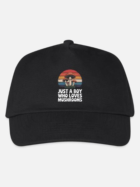Champignons Champignons Champignon Champignon - Casquette de baseball Enfant - noir
