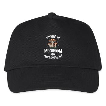 Pilz Pilze Funghi Champignon - Kinder Basecap - Schwarz - Vorne
