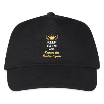 Keep Calm and Restart the Router Again - Kids’ Baseball Cap - black - Front