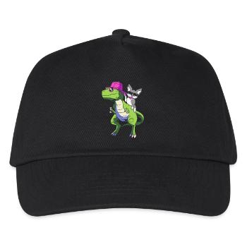 Boston Terrier - Kinder Basecap - Schwarz - Vorne
