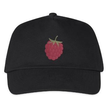 rot rosa himbeere - Kinder Basecap - Schwarz - Vorne