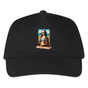 Mona Lisa en vacances - Casquette de baseball Enfant - noir - Devant