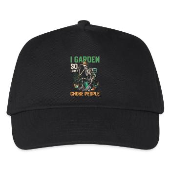 I Garden So I Don't Choke People Gardening Botanic - Kids’ Baseball Cap - black - Front