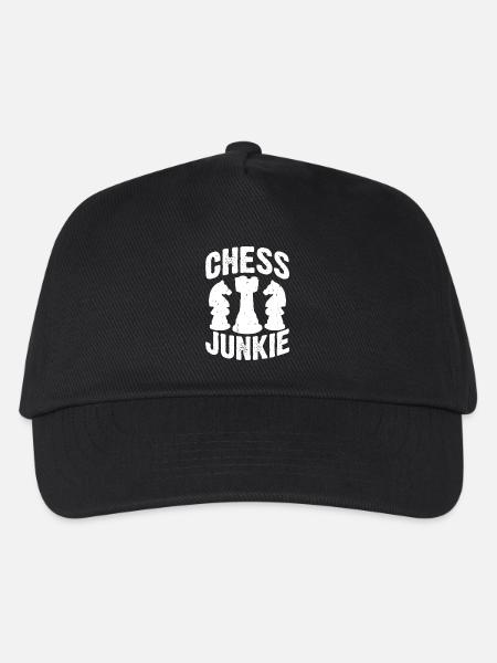 Chess Junkie Geschenk Schach Sport Schachmeister - Kinder Basecap - Schwarz