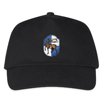 Wappen Hirsch - Kinder Basecap - Schwarz - Vorne