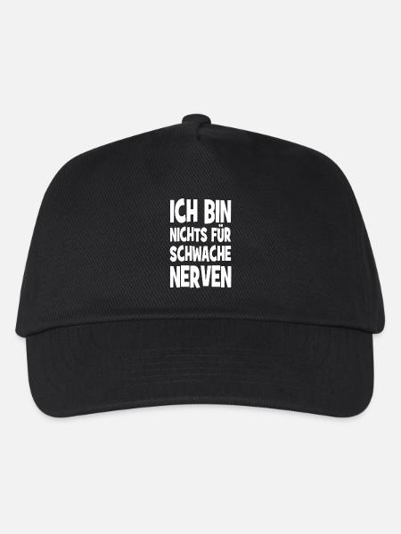Ich bin nichts für schwache Nerven - Kinder Basecap - Schwarz