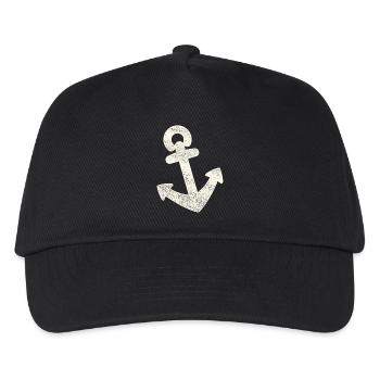 Anchor distressed - Kids’ Baseball Cap - black - Front