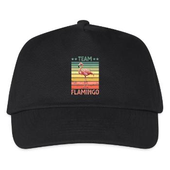 Flamingo - Kinder Basecap - Schwarz - Vorne